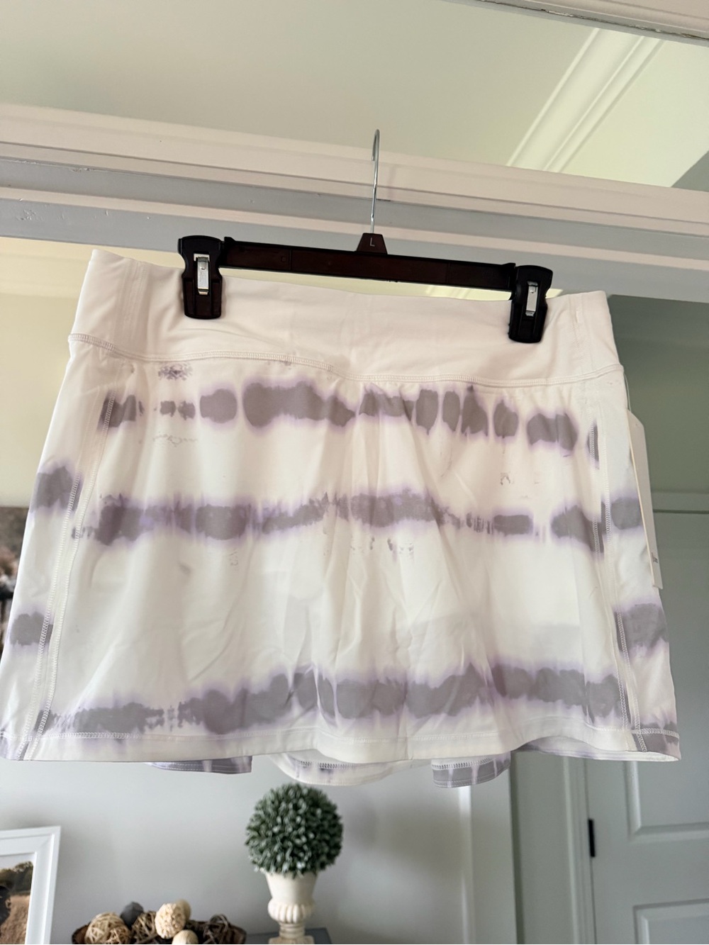 lululemon athletica White Skirt with Lavender Tie-Dye Bands